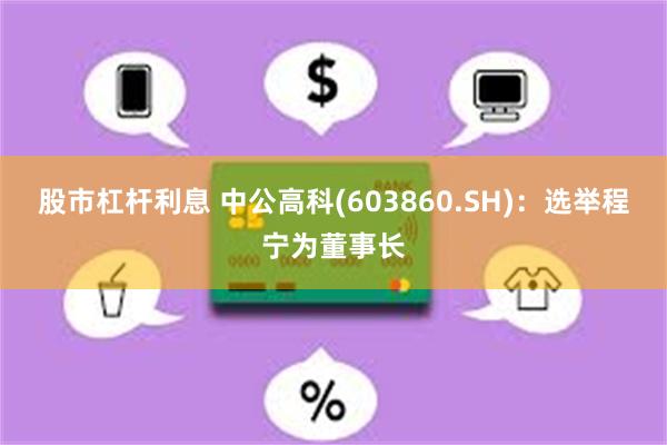 股市杠杆利息 中公高科(603860.SH)：选举程宁为董事长