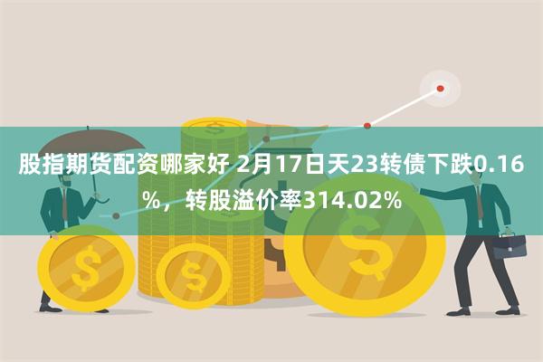 股指期货配资哪家好 2月17日天23转债下跌0.16%，转股溢价率314.02%