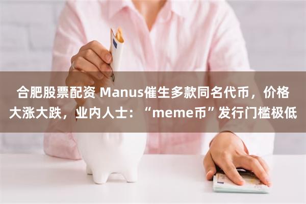 合肥股票配资 Manus催生多款同名代币，价格大涨大跌，业内人士：“meme币”发行门槛极低