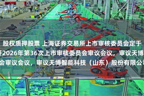 股权质押股票 上海证券交易所上市审核委员会定于2026年6月12日召开2026年第36次上市审核委员会审议会议，审议天博智能科技（山东）股份有限公司（首发）